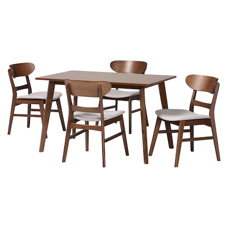 Baxton Studio Fremont Dining Set, 5-Piece 268-14657-10807-ZORO