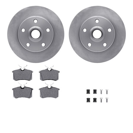 Dynamic Friction Co DFC Brake Rotor with 5000 Brake Pads and Hardware Kit 6512-74173