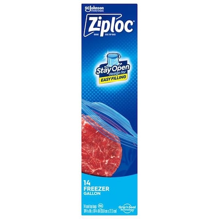 Ziploc Easy Open Tabs 1 gal Clear Freezer Bag, 14PK 00389
