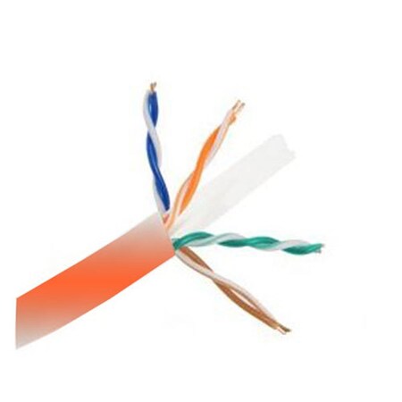 Cmple CAT6 BULK 23AWG ETHERNET LAN NETWORK CABLE- 1000 FT Orange 1015-N