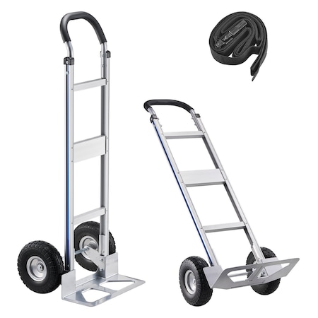 Vevor Hand Truck 500 lbs Aluminum Alloy Heavy-Duty Hand Truck Dolly with Wheels 2125
