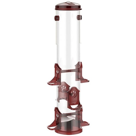 Stokes Select Bird Feeder, 18 in H, 2.5 qt, Polycarbonate, Red/Yellow, Hanging Mounting 38032