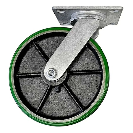 Hyw Products Heavy Duty Caster 12in x 3in Polyurethane on Cast Iron Wheel - Swivel 53-12S-A1-PC