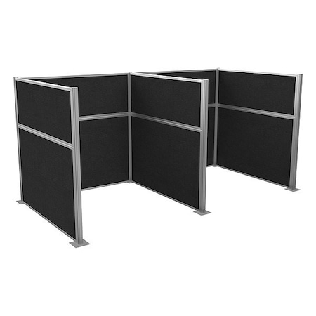 Versare Cubicle Kit, Black, 72 in H HPKW-66-S-BLK