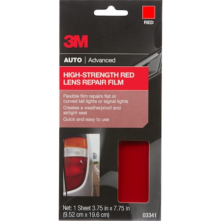 3M High Strength Lens Repair Film Red, 03341, 3.75 in x 7.75 in, 24PK 3341