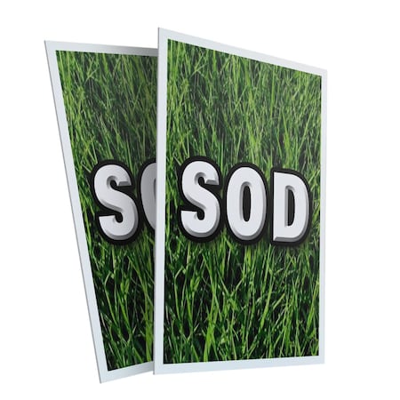 Signmission Sod, Plastic Signs Only 24 Inch x 36 Inch, Corrugated Plastic, 2PK CSB-2436-2PACK-Sod