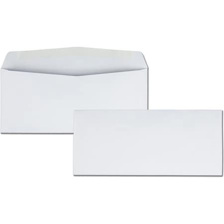 Quality Park Business Envelope, White, Paper, PK500 QUA90020