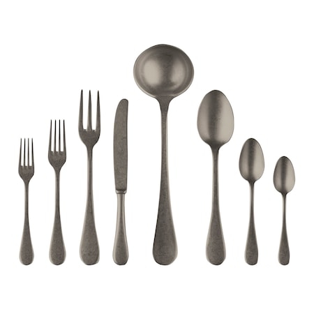 Mepra Vintage Pewter Flatware Set - 43 Pieces - Black Gold 1096VI22043