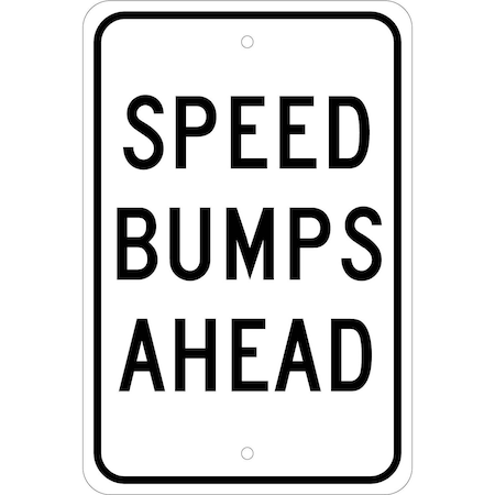 Nmc Speed Bumps Ahead Sign, TM35J TM35J