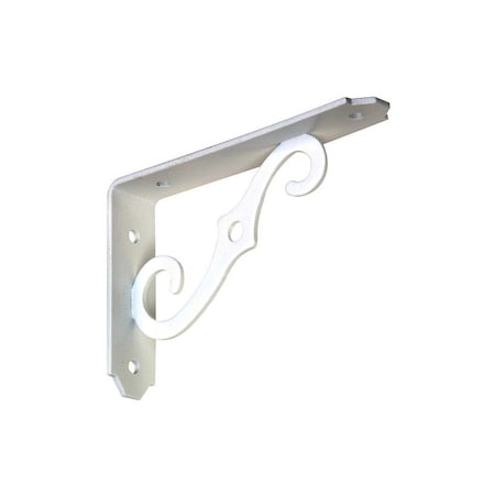 National Hardware 152BC Shelf Bracket, 80 lb, 5 in L, 0.94 in H, Steel, Antique White N229-385