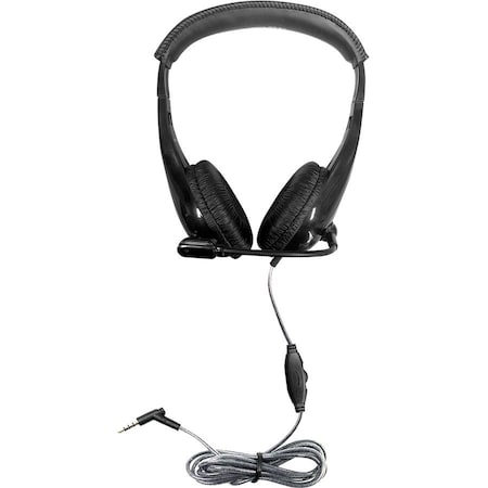 Hamiltonbuhl HamiltonBuhl M8BK2 Motiv8 TRRS Classroom Headset with Gooseneck Mic & in-Line Volume Control M8BK2