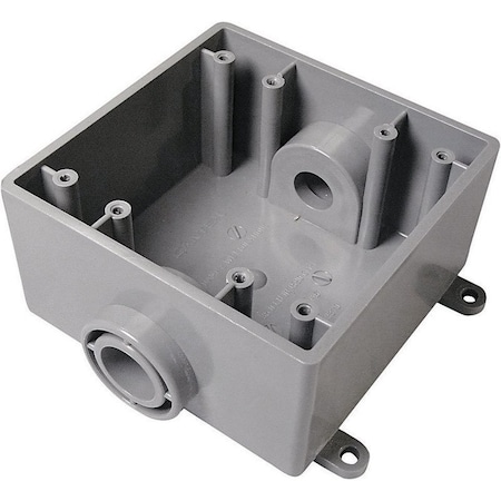 Abb Electrical Box, 32 cu in, Outlet Box Type, 2 Gangs, PVC E9812ECTN
