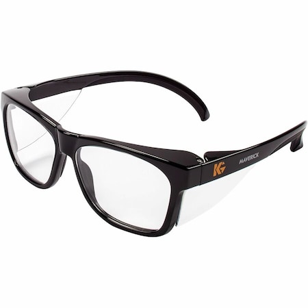 Kimberly-Clark Safety Glasses, Anti-Fog, Clear Lens, Black Frame, 1 PR 49309