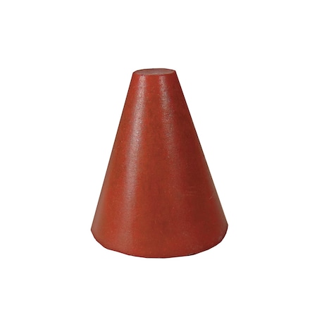 Dedeco RBR ABRASIVE CONE, TPR 1" X 3/4", 1/4" RED FINE S/C 1/UNIT 0074
