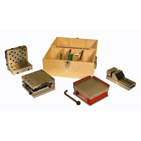 Suburban Complete SineSet 1DF System with Sine Plate, Angle Plates, V-Block & Storage Case SS-1DF