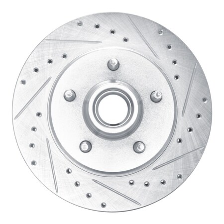 Dynamic Friction Co DFC Brake Rotor - Drilled and Slotted - Silver 631-48015R