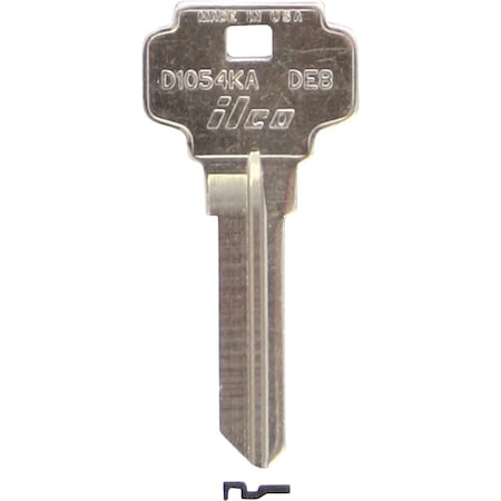 Ilco Dexter Nickel Plated House Key DE8 / D1054KA, 10PK IAL5142004B