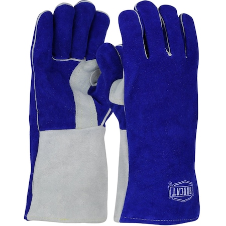 Ironcat Premium Grade Split Cowhide Leather Welder's Glove w/Cotton/Foam Lining and Dbl Thumb Reinfor, 12PK 9051/L