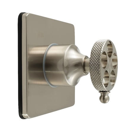 Kingston Brass Single-Handle Three-Way Diverter Valve with Square Trim Kit, Brushed Nickel KS3048RKX