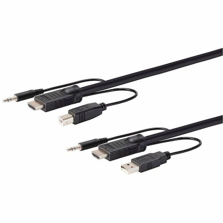 Monoprice Switch Series HDMI USB 3.5mm Audio Combo Cable for KVM Switches 1.5ft 36646