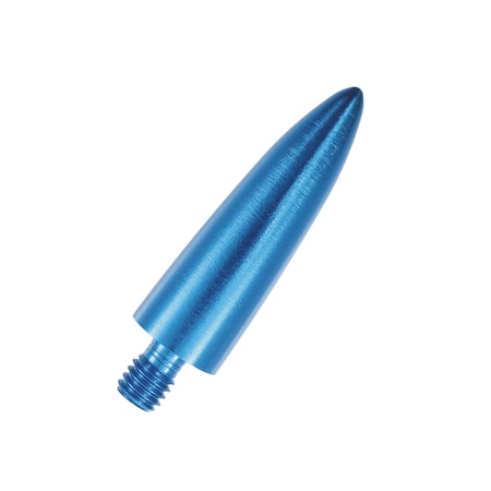 True Spike ANTENNA TOPPER Bullet Blue Aluminum Threaded SA100TIPBL