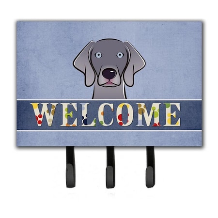 Carolines Treasures Weimaraner Welcome Leash and Key Holder BB1417TH68