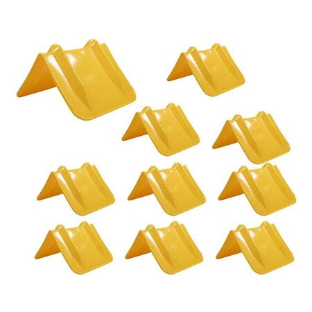 Mytee Products 10 Pack 8inx8inx12in Yellow Flatbed Corner Protector Edge Guard for Tie-Down Strap, 10PK PCPVB12Yx10