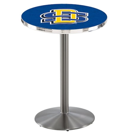 Holland Bar Stool Co 42" Stainless Steel South Dakota State Pub Table, 36" dia. Top L214S4236SDakSt