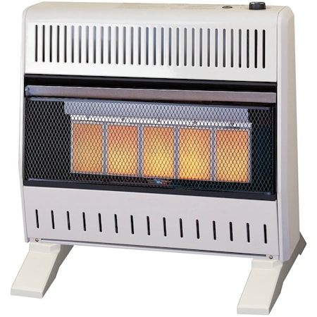 Procom Heating Natural Gas Ventless Infrared Plaque Heater With Base Feet - 30,000 BTU, Manual Control MN300HPA-B