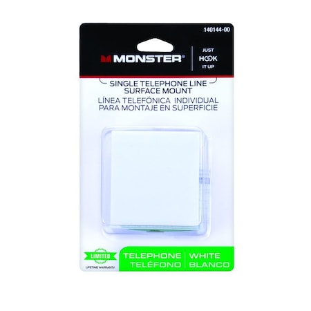 Monster Cable Just Hook It Up 1-Jack Phone Jack Surface-Mount 140144-00