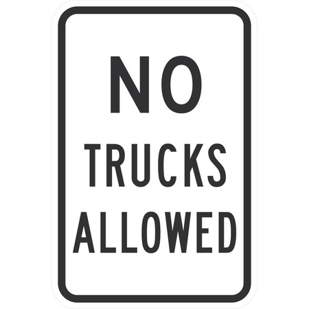 Lyle No Trucks Allowed, 18x24, Engineer Grade, White G-10262-EG_18x24