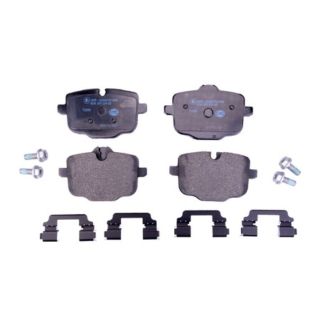 Hella Brake pad set prepared for wear warning indicator T2558 for e.g. BMW 355024921