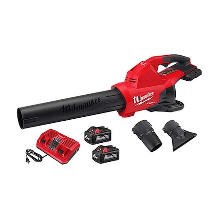 Milwaukee Tool M18(TM) REDLITHIUM(TM) Cordless Blower and Battery Kit, 600 cfm, 145 mph, Battery Included, 65 dB 2824-20,48-11-1862,48-59-1802