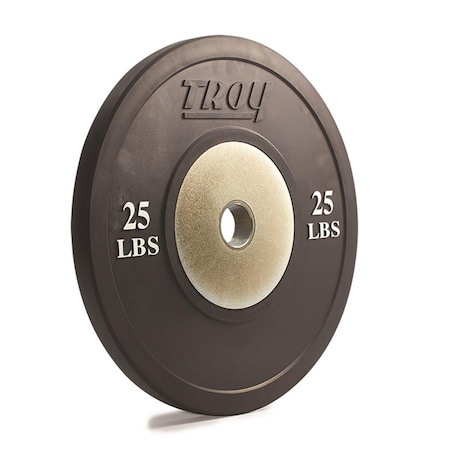Troy Barbell 25 lbs Troy Competition Bumper Plate, Black BCO-025SBPL