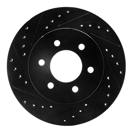 Dynamic Friction Co DFC Brake Rotor - Drilled and Slotted - Black 633-40084L