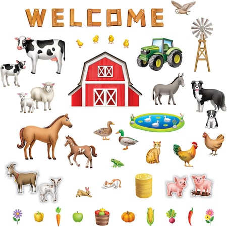 Teacher Created Resources The Farm Bulletin Board Set, 53-Piece Set 6628