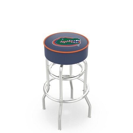 Holland Bar Stool Co 30" 4" Florida Cushion Seat, Double-Ring Chrome Swivel Bar Stool L7C130FlorUn