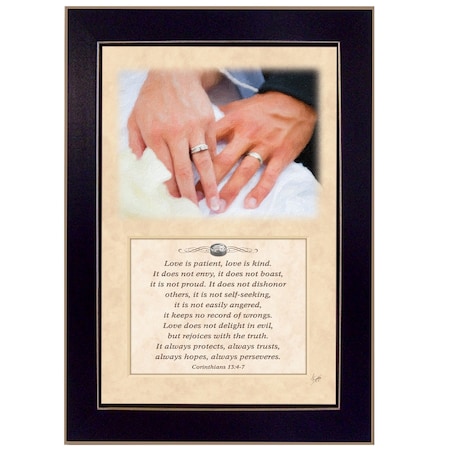 Homeroots Love is Kind Black Framed Print Wall Art 415360