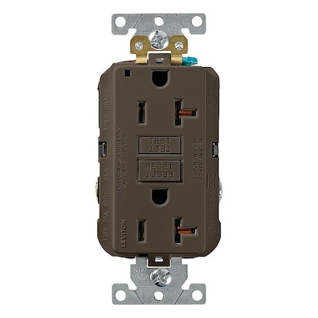 Leviton Plugs&Rcptcls, 20A, 125VAC, Brn, Polycarb G5362