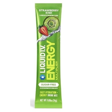 Liquid I.V. Sugar Free Strawberry Kiwi Energy Multiplier Electrolyte Energy Drink Mix, 0.49 Ounce, 96PK LVS-8027