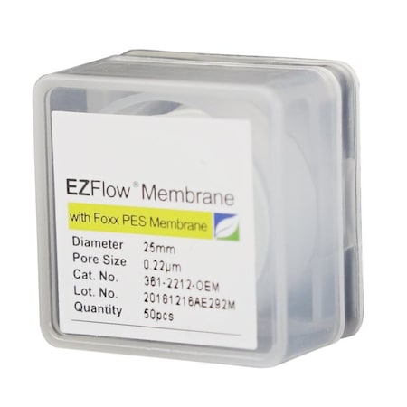 Foxx Life Sciences EZFlow PES Membrane Filters, 0.22 um, 13 mm Diameter Filter Discs, Non-Sterile 100PK 361-2113-OEM