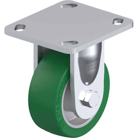 Blickle Rigid Plate Caster, PU, 4", 660 lb. BKS-ALST 100K-14