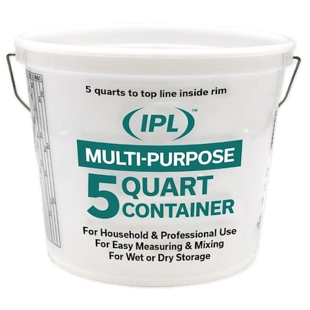 Encore Plastics 05166 Paint Container, 5 qt Capacity, Plastic 1000853