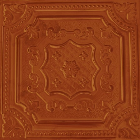 Shanko All Day Tony Pattern 612 Metallic Copper Surface Mount Powder Coated Standard Ceiling Tiles, 12PK ADT612-NU-STD-MECOP-12