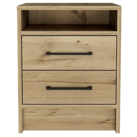 Homeroots Sophisticated and Stylish Light Grey Nightstand 477896