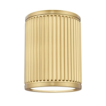 Z-Lite Stari 1 Light Flush Mount, Modern Gold, 6.25 In W 1013F6-MGLD-LED