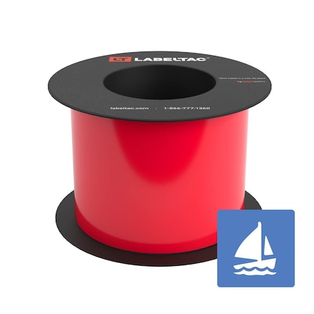 Labeltac Marine Supply 4in x 75ft LT9, Red LT404MN-C