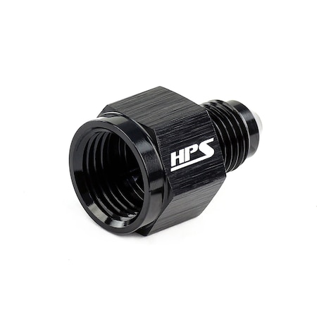 Hps Performance -12 AN Female to -6 AN Male Reducer Adapter, Aluminum, Black AN894-12-06