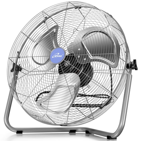 Iliving Super Turbo High Velocity Floor Fan, 20 in Blade Dia, 120V ILG8F21