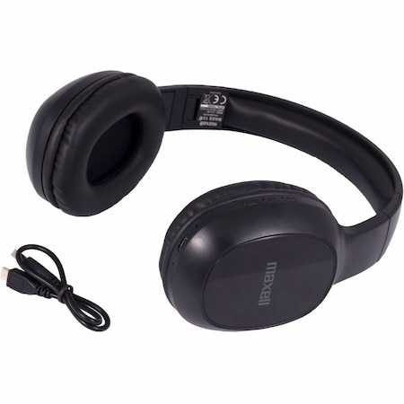 Maxell Wireless Bluetooth Headphone w/Mic, Black 199793